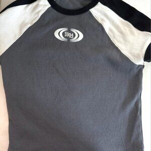 H&M Motif-detail T-shirt Dark gray small